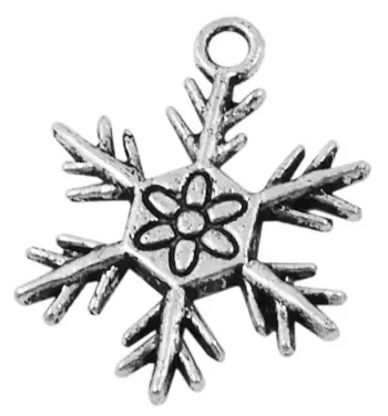 Korthobby Snøfnugg Sølv metallpynt til jul