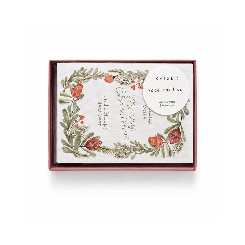 KaiserCraft Christmas Wreath kortsett 14-pakning gullfolie