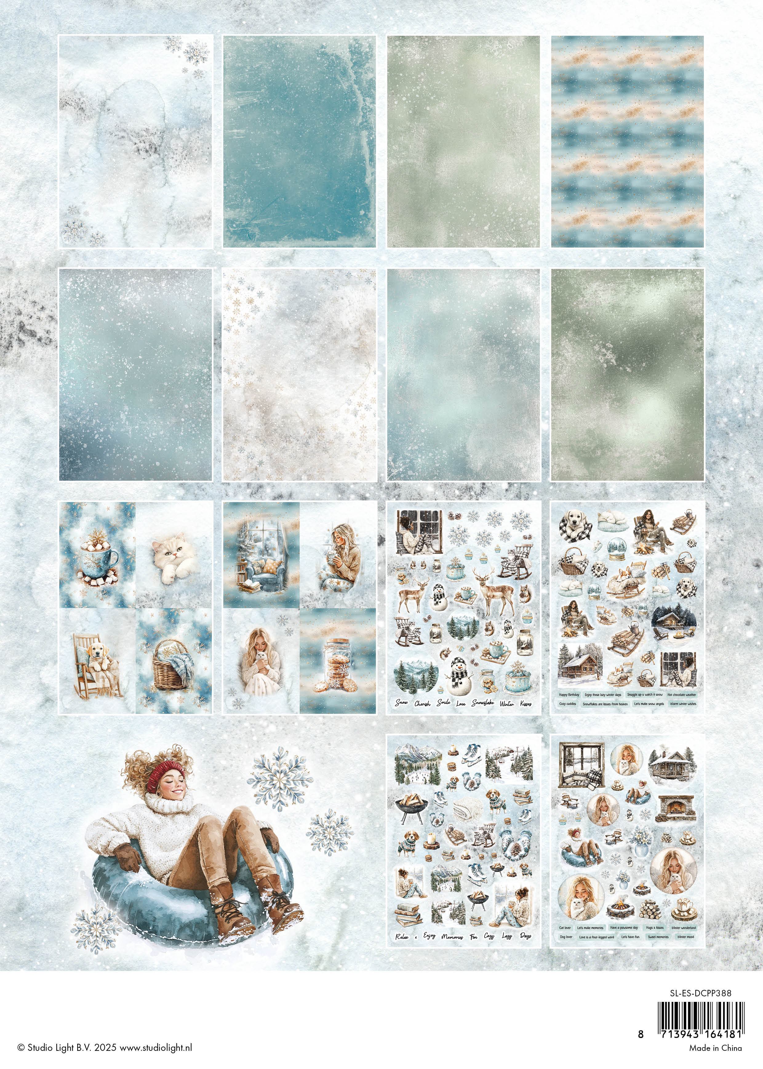 Studio Light Essentials Snowy Winter Days papirblokk 28 ark