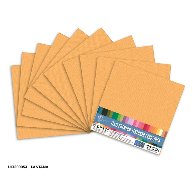Couture Creations Lantana tekstkartong 12x12 10 ark hvit struktur