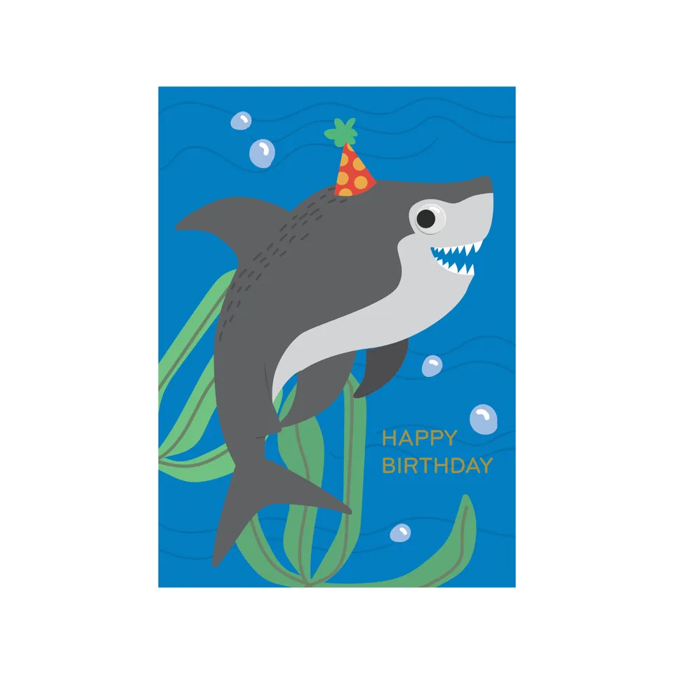 KaiserCraft Googly Friends Shark gratulasjonskort hai 300 gsm