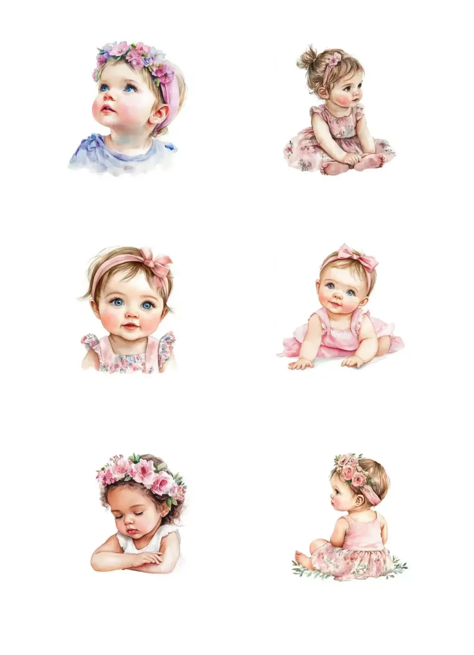 Reprint Baby Girl klippark A4