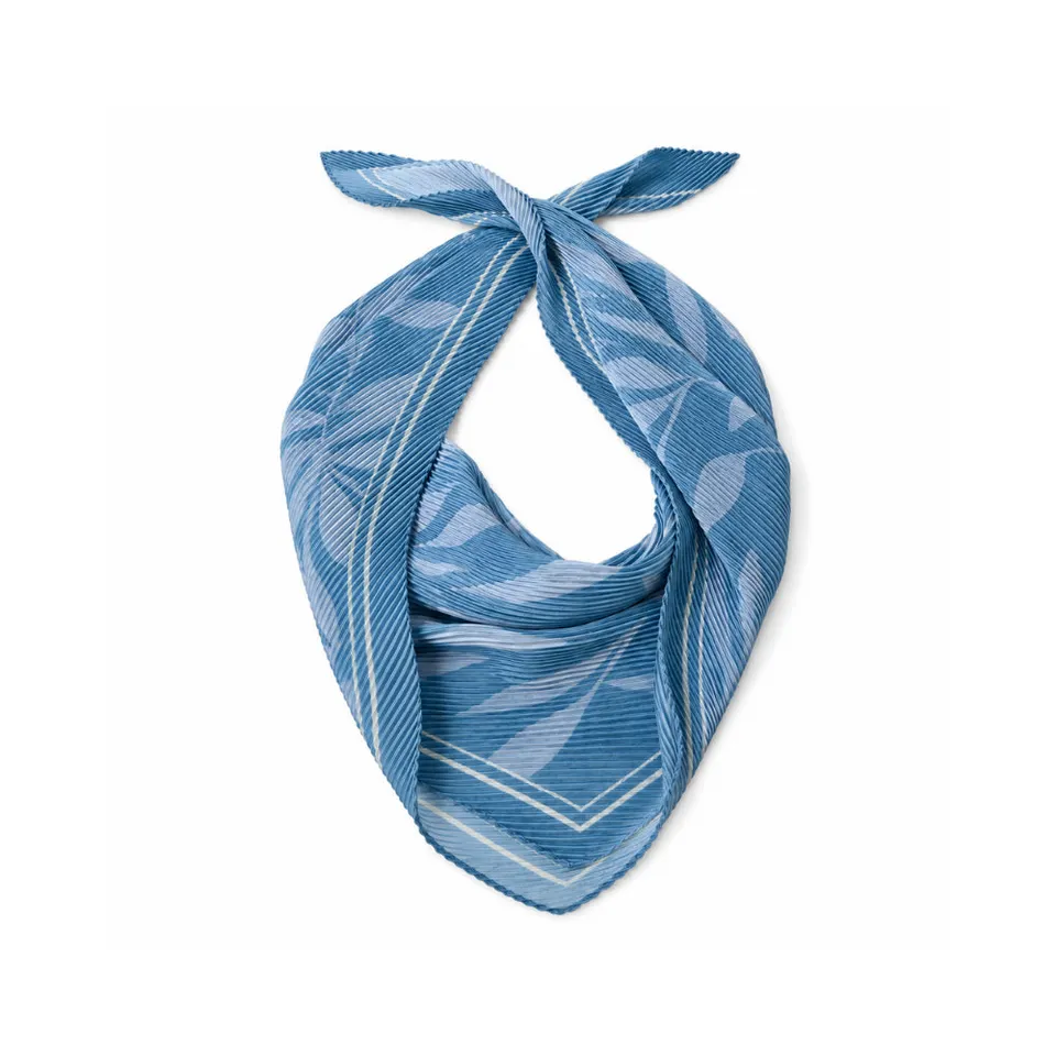 KaiserCraft Sunset Spritz hårsjal Blue Fern 90x90 crinkle