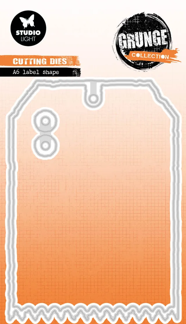 Studio Light Grunge A6 label shape dies 105x148 mm