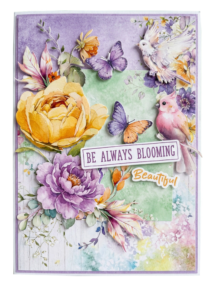 Studio Light Essentials Flowers die-cut papirblokk 28 ark
