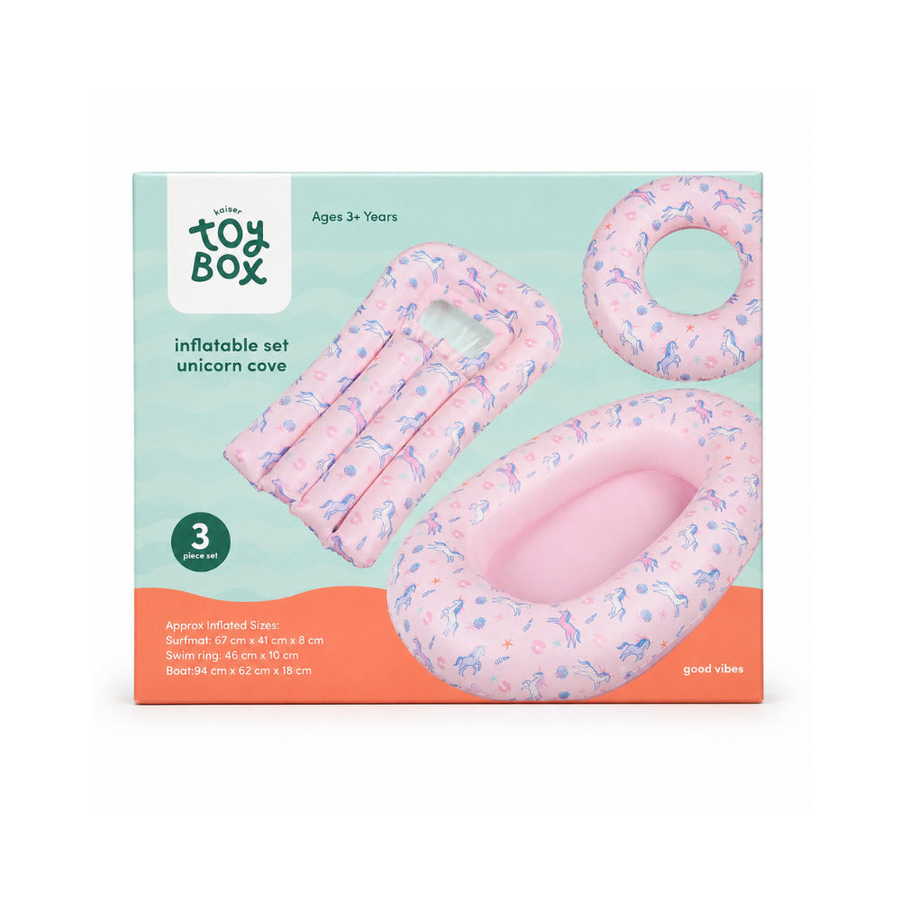 KaiserCraft Good Vibes Kids Inflatable Set badeleker Unicorn Cove