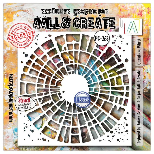 AALL & Create PC-263 sjablong Quantum Wheel 15x15 cm