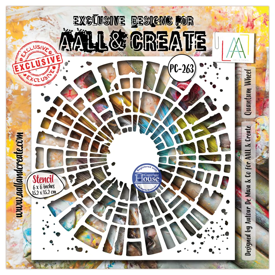 AALL & Create PC-263 sjablong Quantum Wheel 15x15 cm