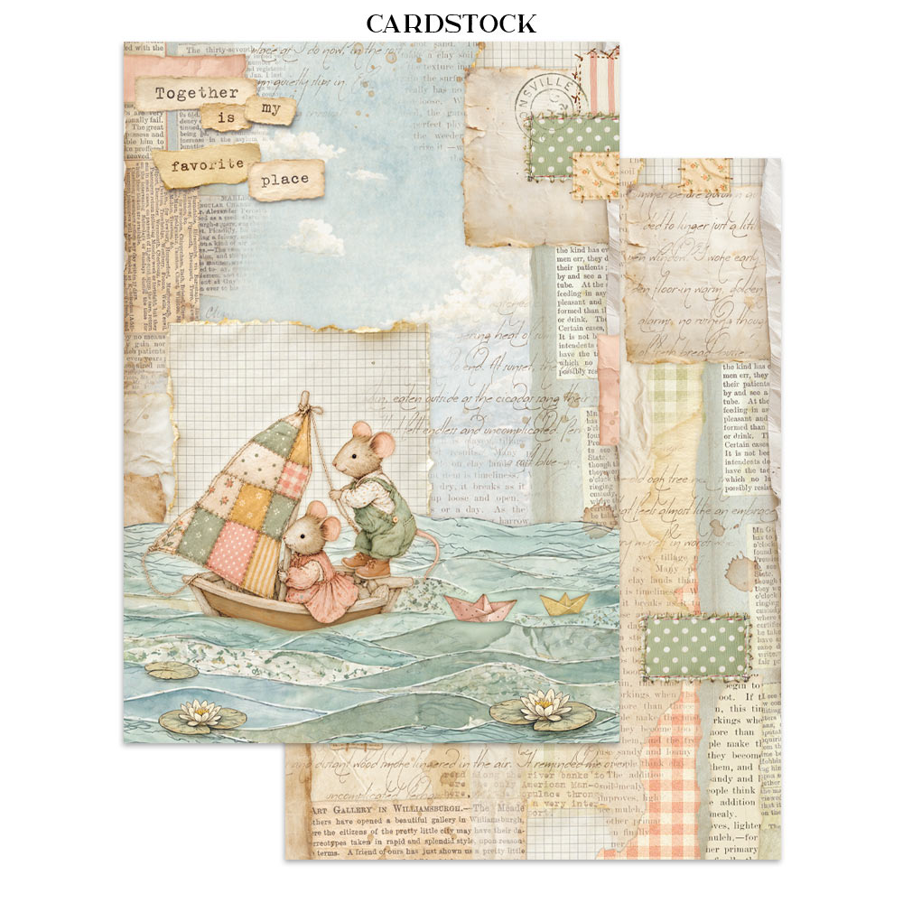 Stamperia Cozy Family klistremerker junk journal sett