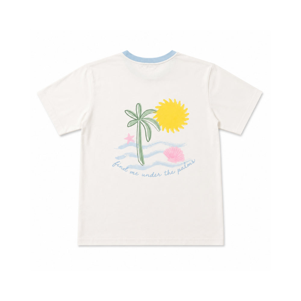 KaiserCraft Sunset Spritz t-skjorte bomull palms