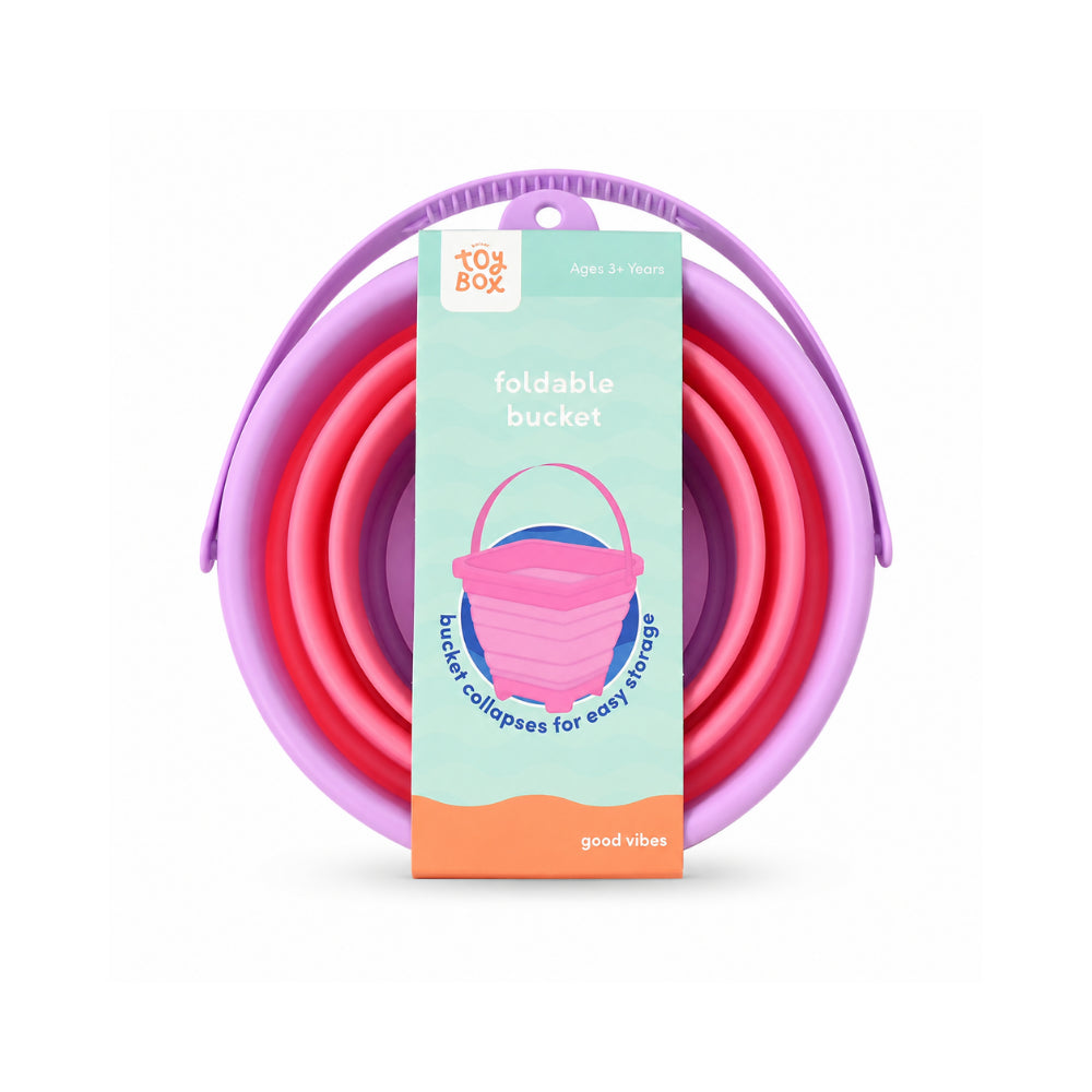 KaiserCraft Good Vibes sammenleggbar bøtte rosa