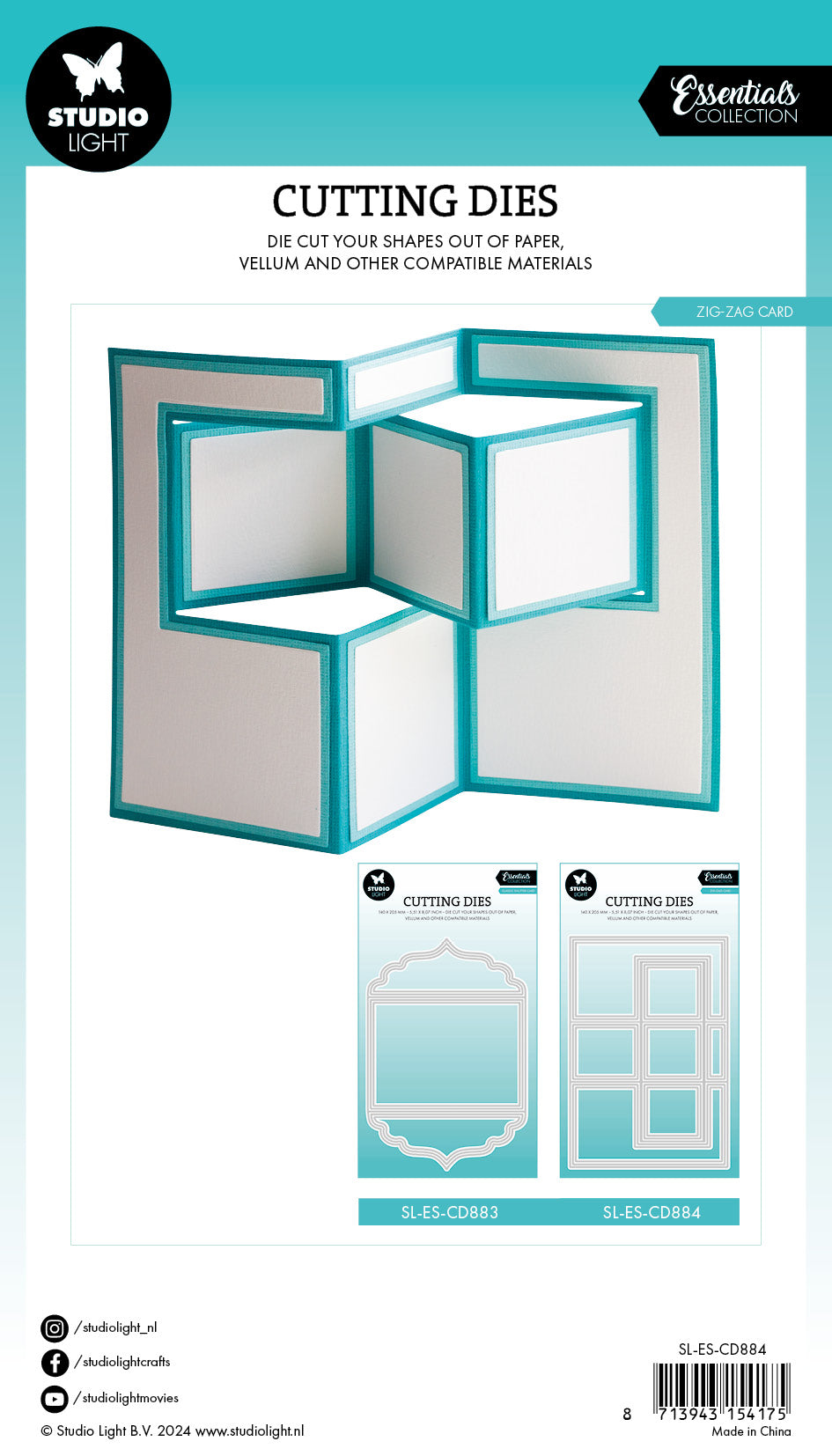 Studio Light Essentials Zig-zag card dies 140x205 mm