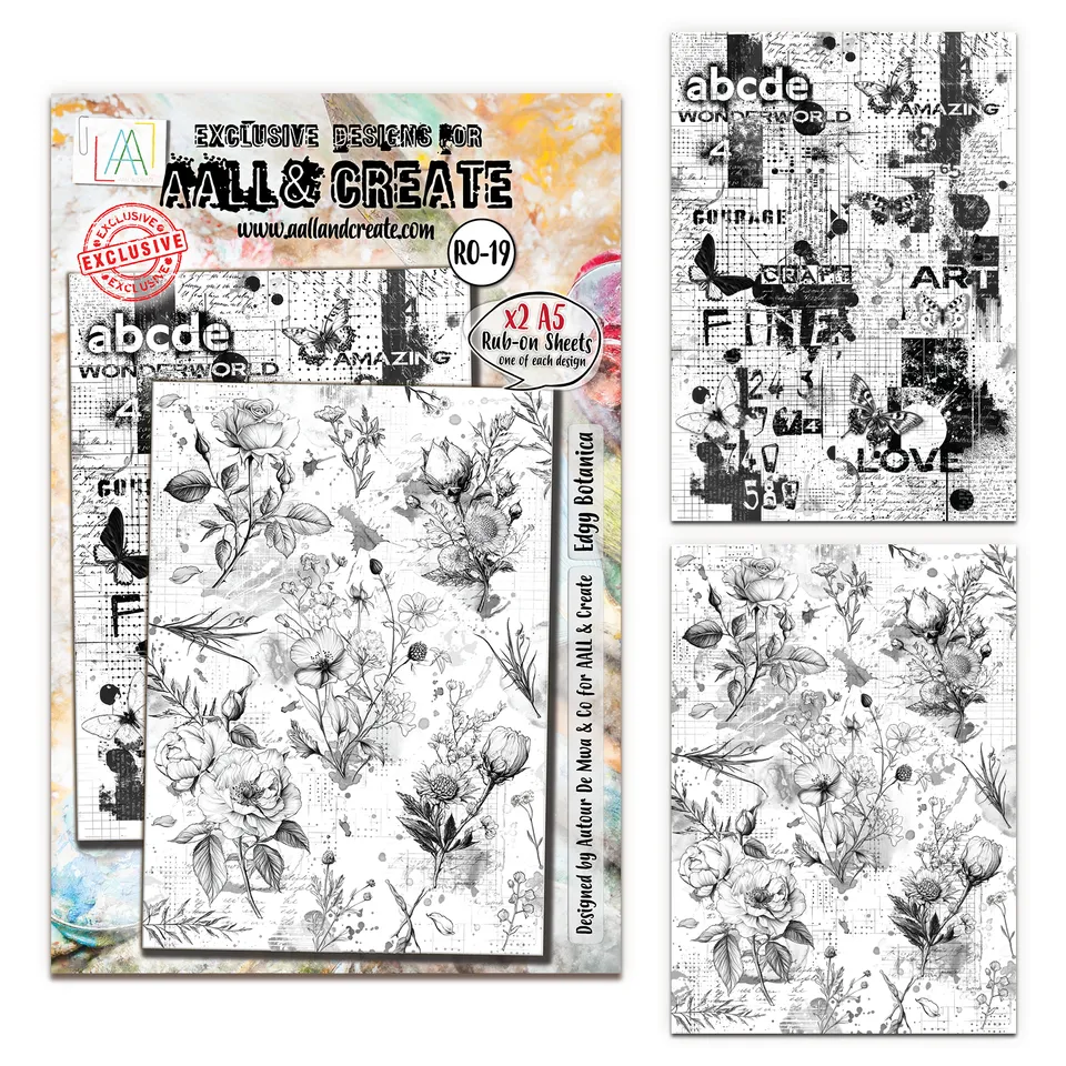 Aall and Create RO-19 Edgy Botanica rub-ons A5