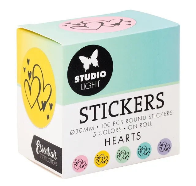 Studio Light Essentials Hearts klistremerker hjerter