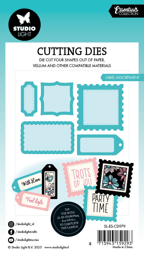 Studio Light Essentials dies Label assortment etikettmiks