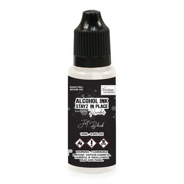 Couture Creations Stayz in Place Jet Black Pearlescent blekkrefill permanent