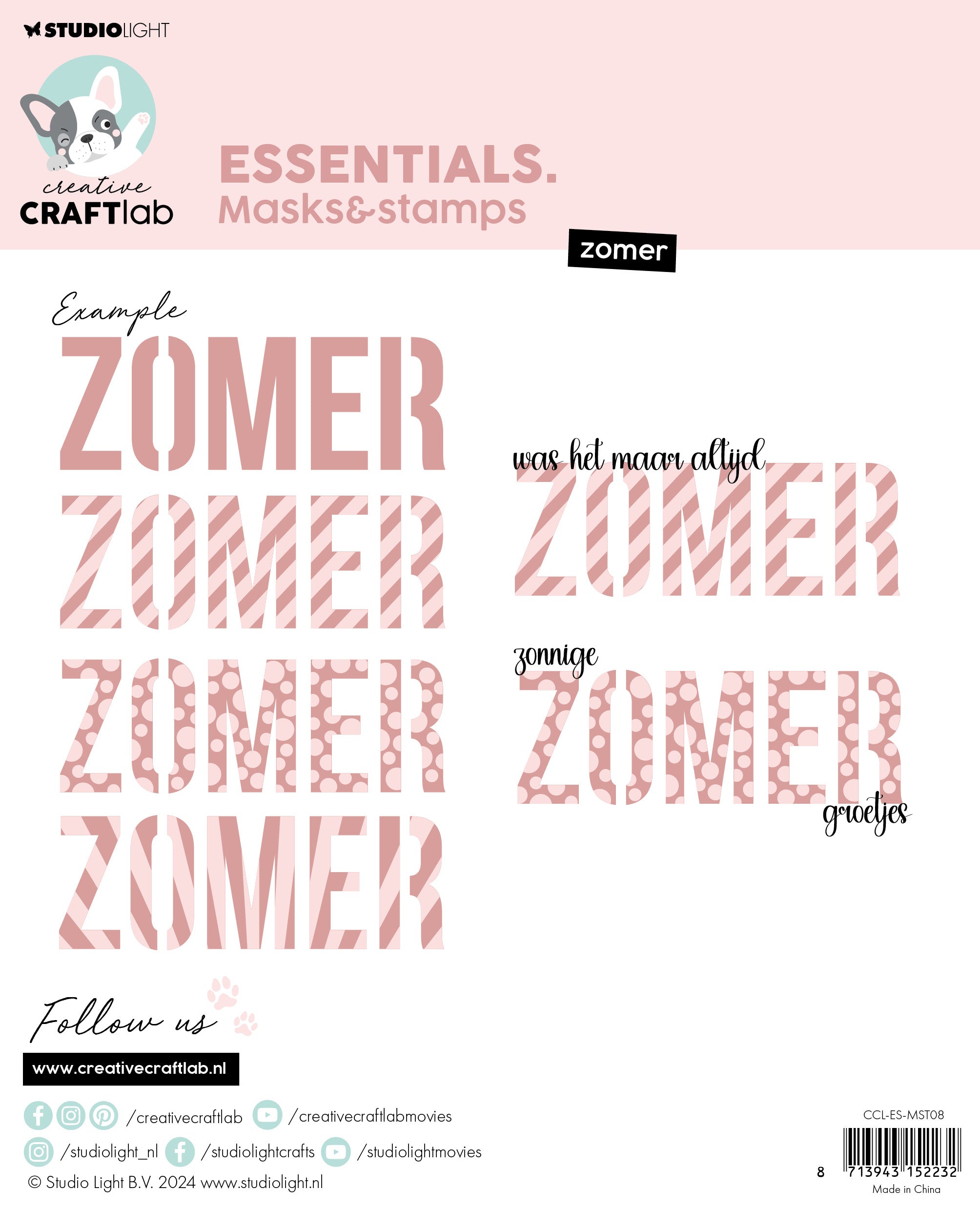 Studio Light Creative Craftlab Zomer maske og stempel sommer
