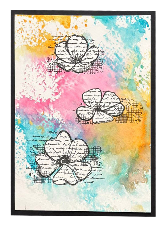 Studio Light Dragonfly Dreams Grungy Flowers clearstempel