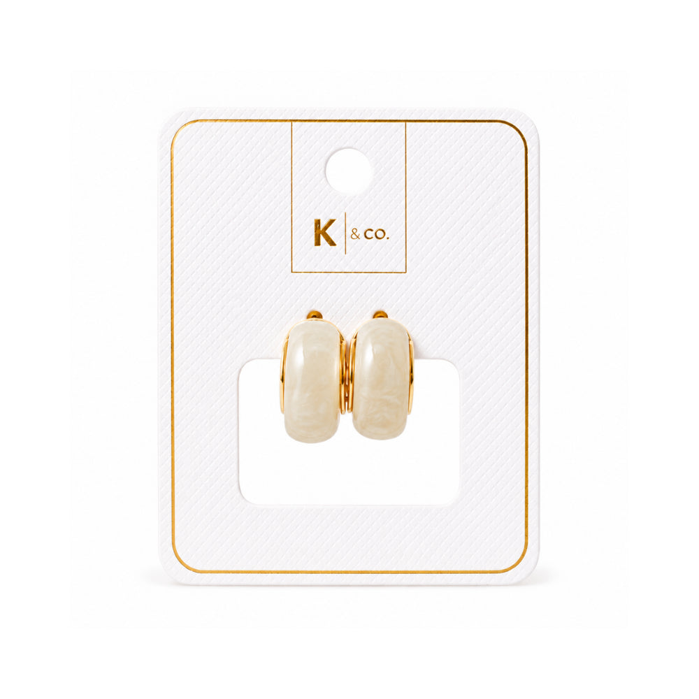 K&Co Sunset Spritz Pearl øredobber resin lette