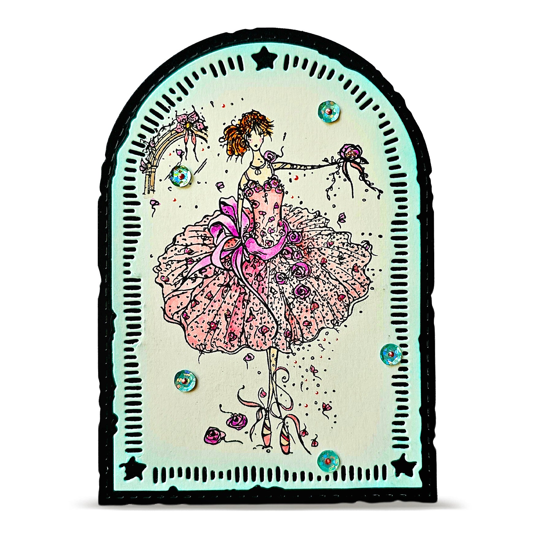 Aall and Create TP-1483 stempelsett A6 rose ballet 4 motiv