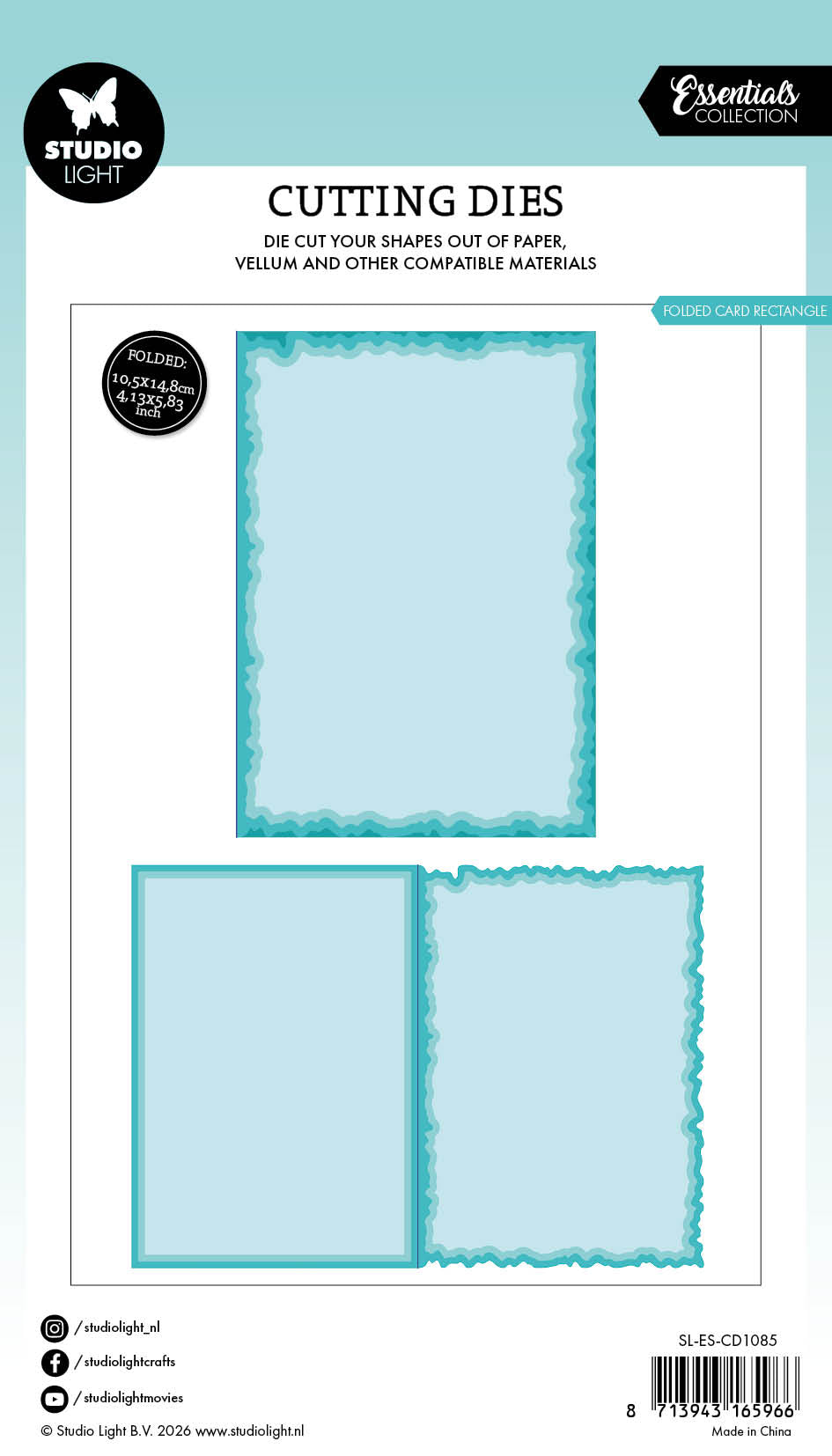 Studio Light Essentials Torn Edge Cardshape dies rektangel