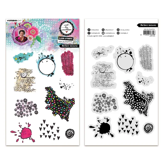 Aall and Create Art by Marlene Perfect Textures clear stamps 10 stk