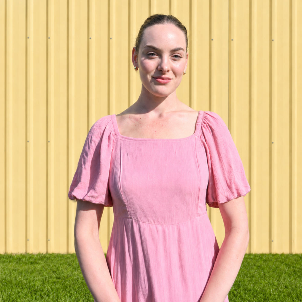 K&Co Sunset Spritz Rose puffkjole sommer