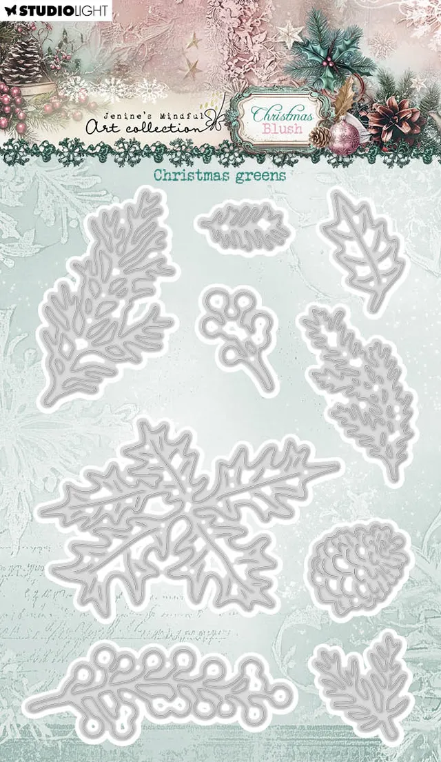 Jenine's Mindful Art Christmas Blush kutte-die grønt 95x136 mm