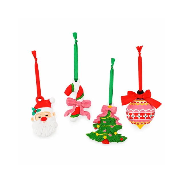 KaiserCraft Christmas Paint Your Own Plaster julepynt 4-pk