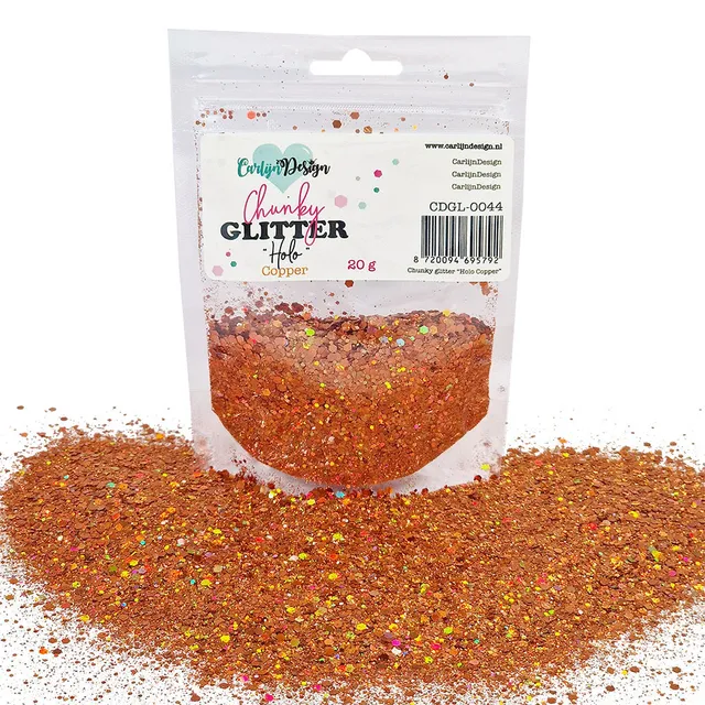 CarlijnDesign Chunky CDGL-0044 glitter 20g kobber