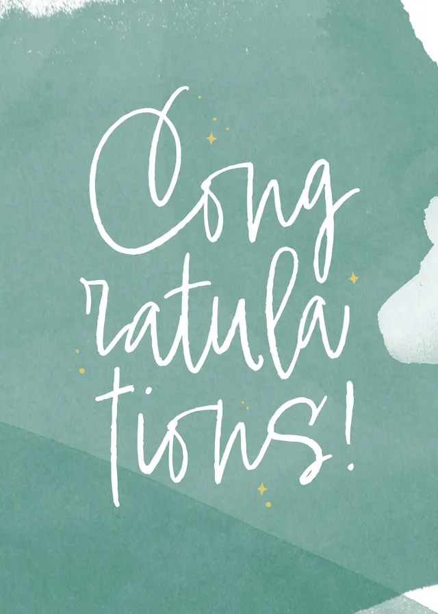 KaiserCraft Sorbet Congratulations gratulasjonskort med konvolutt