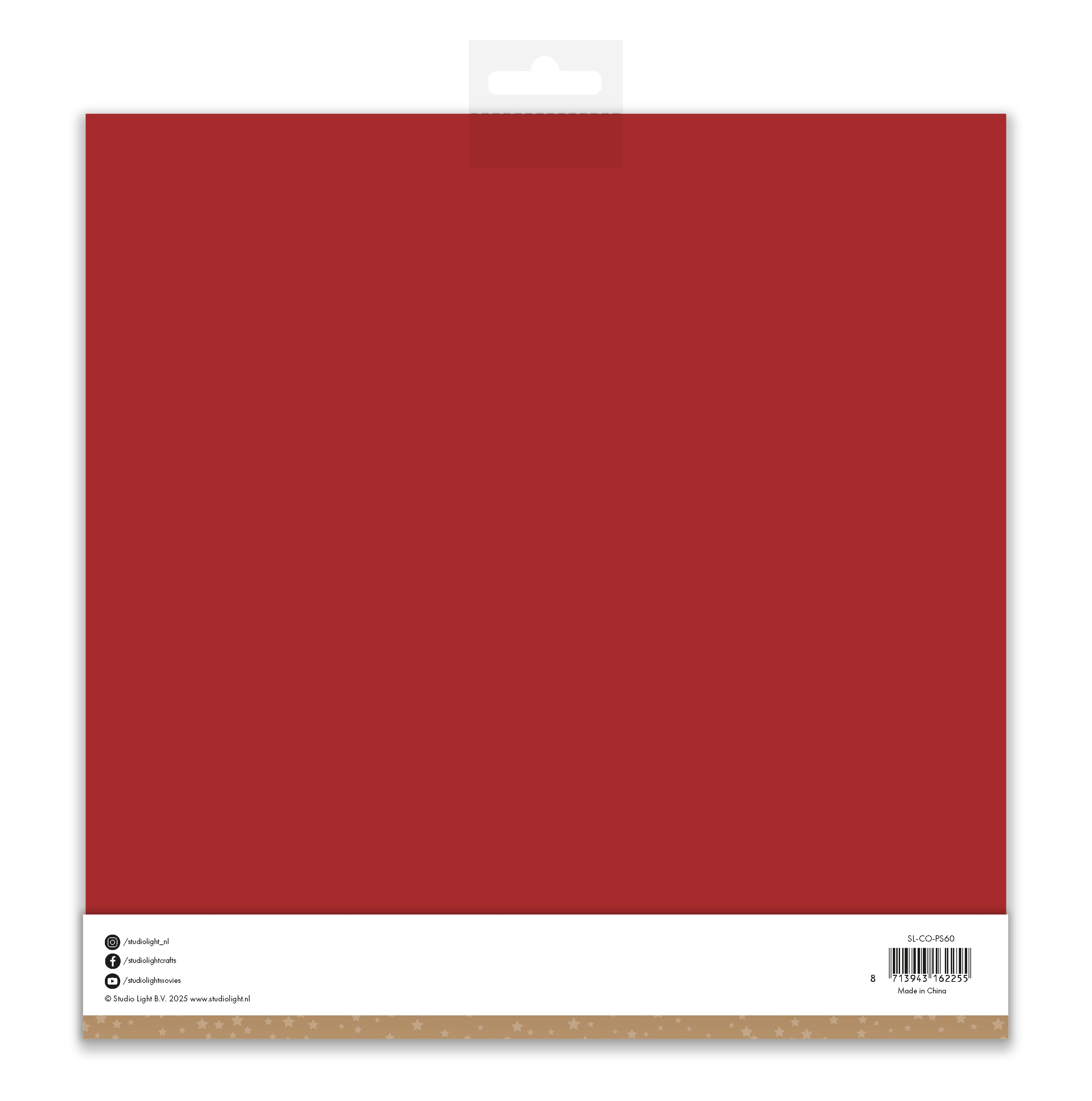 Studio Light Essentials Christmas Red papirsett 304x304 10 ark