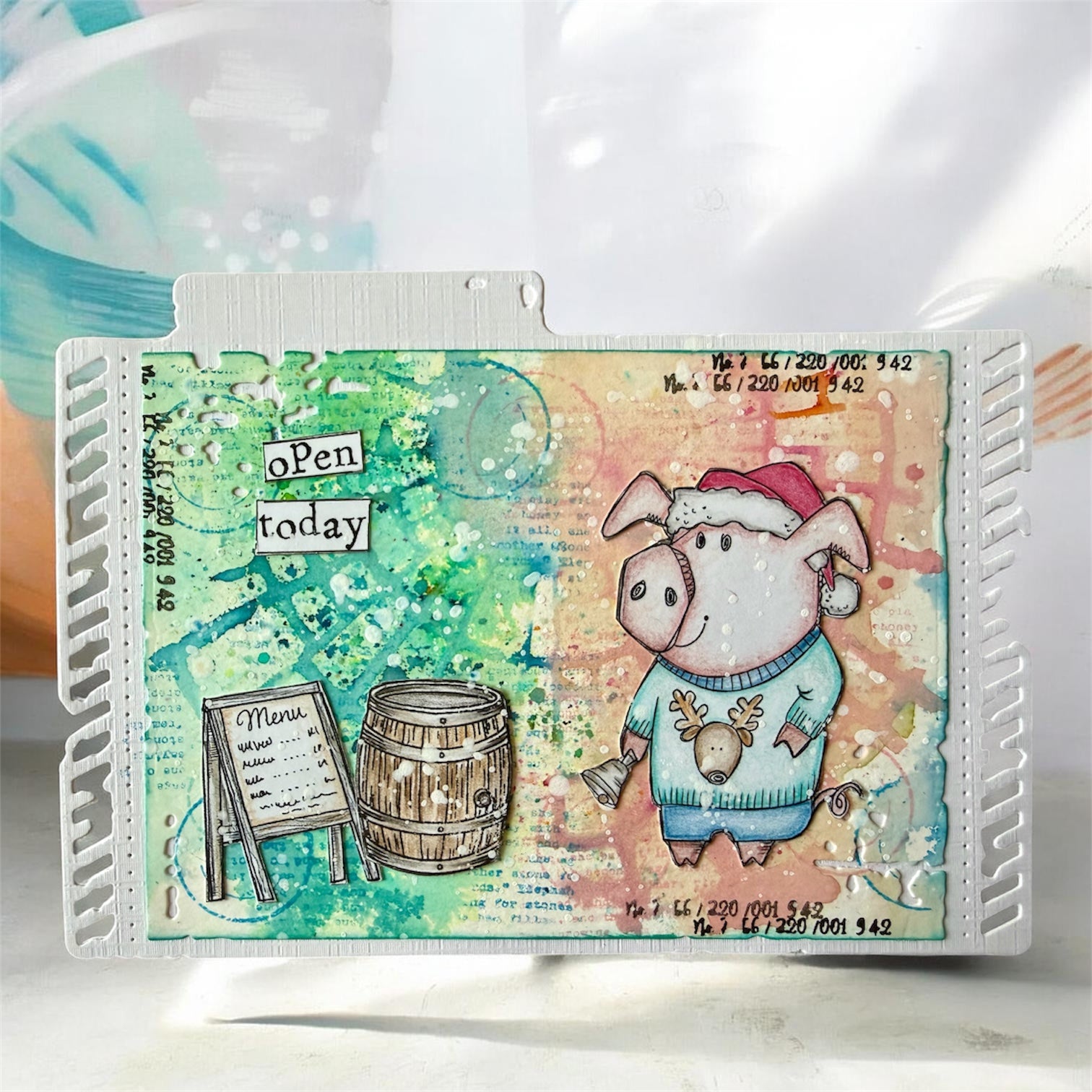 AALL & Create TP-1387 Holiday Pigs stempelsett A7 jul