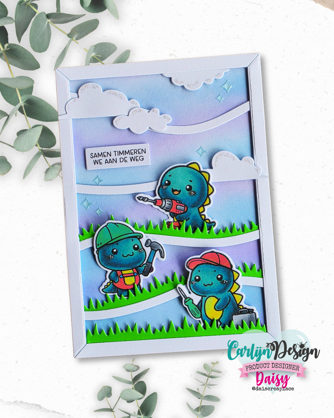 CarlijnDesign Klus dinos CDSN-0383 dies tøff gutt