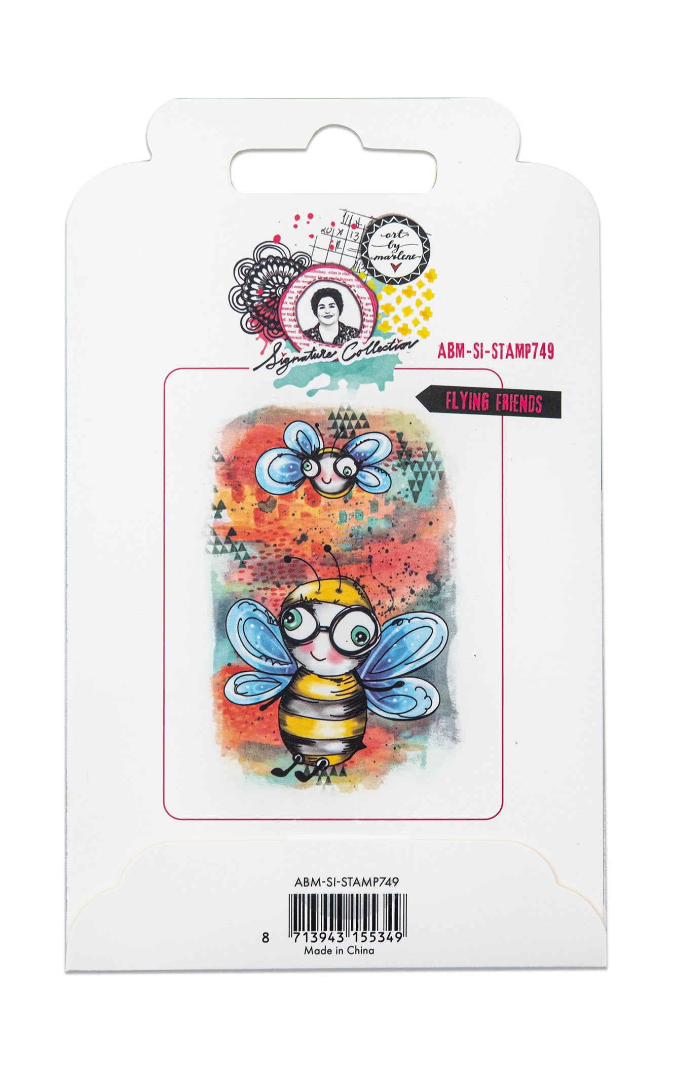 Art by Marlene Signature Flying Friends gummistempel fugler