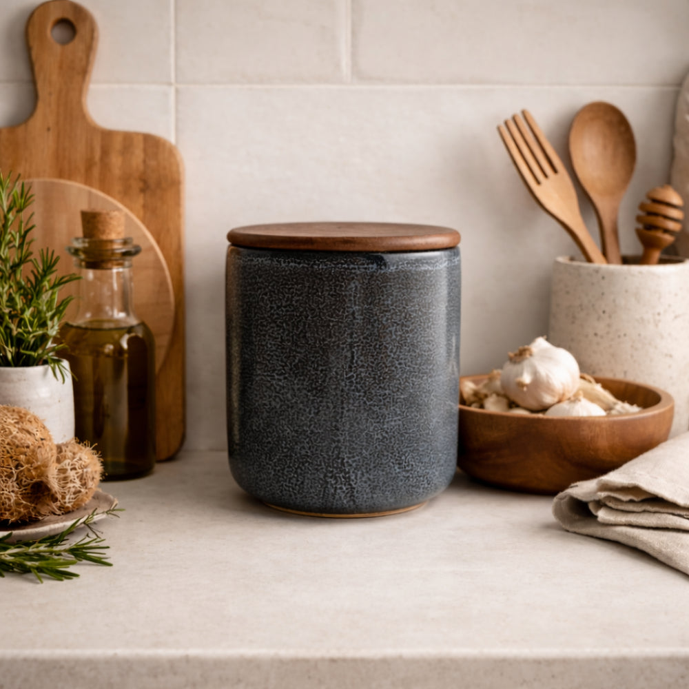 KaiserCraft Lake House krukke Slate Speckle medium