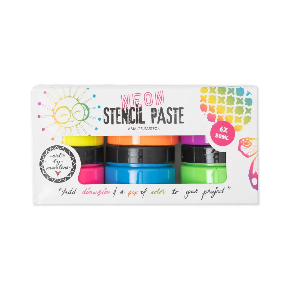 Art by Marlene Stencil Paste neonstrukturpasta 6x50 ml sett