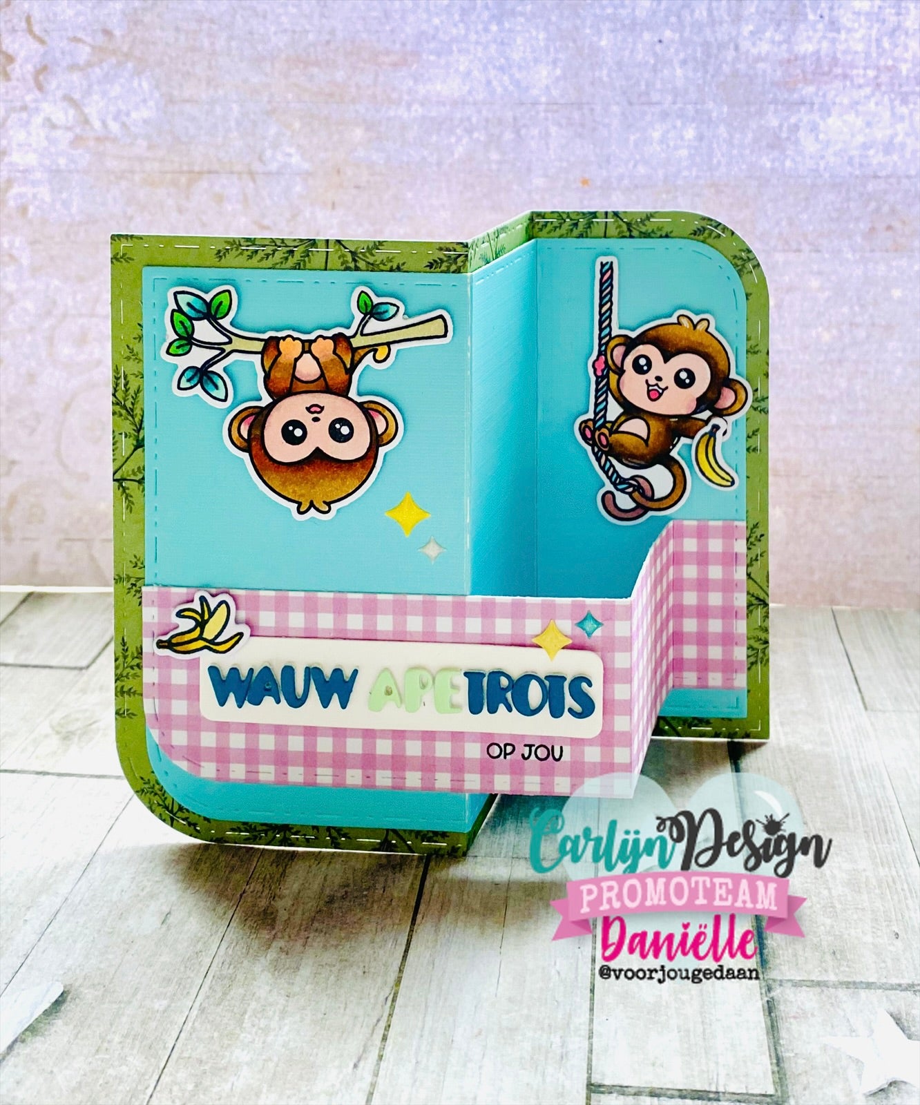 CarlijnDesign Creatieve Aapjes CDST-0166 stempelsett A6