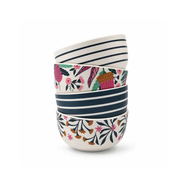 K&Co. Lagoon Banksia Multi tapasskåler bambus 4-pak