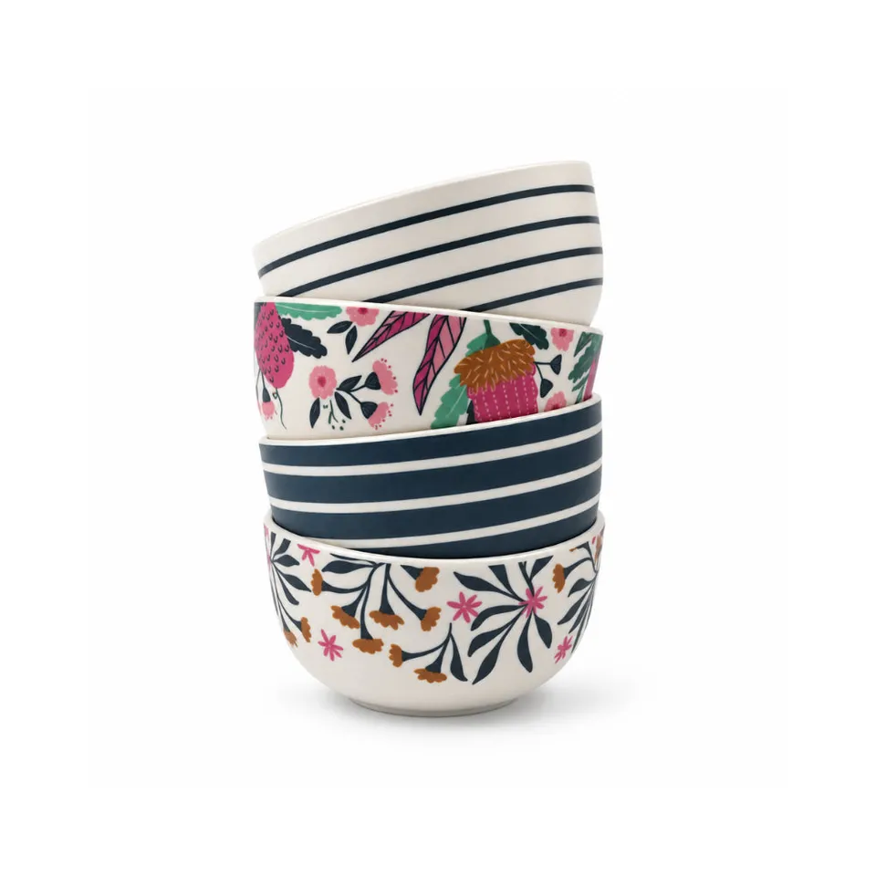 K&Co. Lagoon Banksia Multi tapasskåler bambus 4-pak