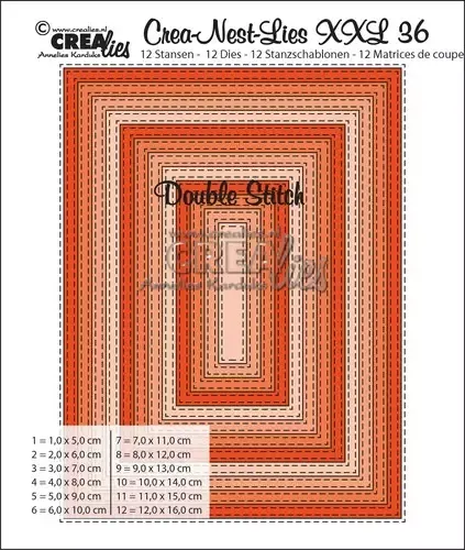 Crealies Crea-Nest-Lies XXL No.36 rektangel dies