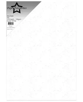 Paper Favourites Star Rain Super White kartong