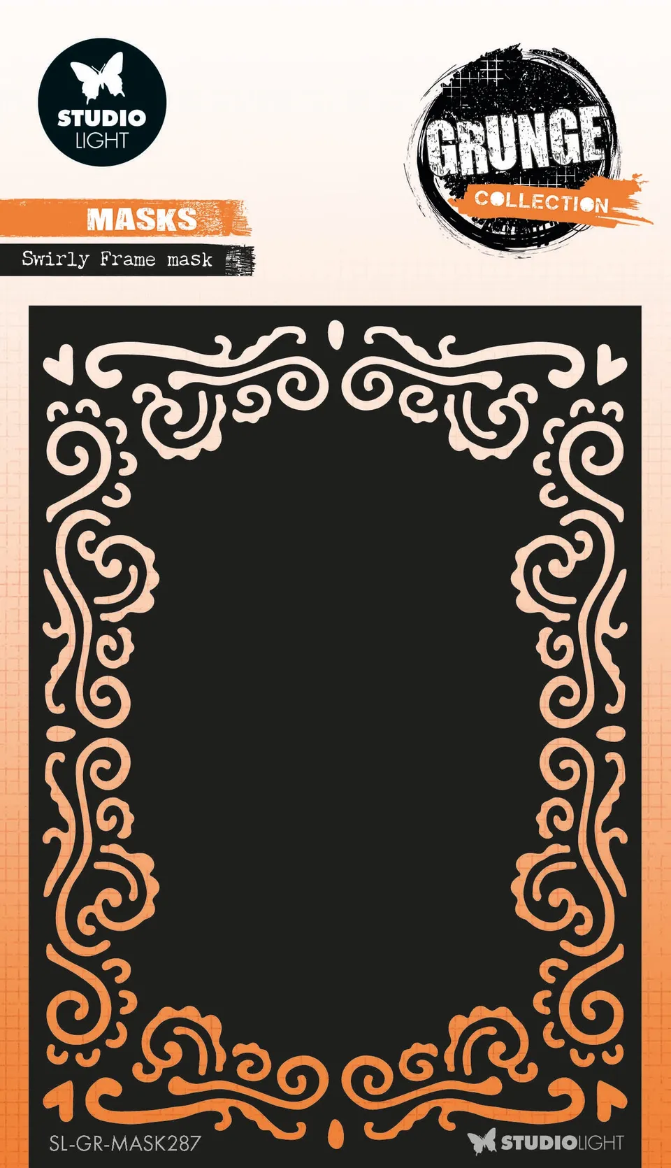 Studio Light Grunge Swirly frame sjablong ramme
