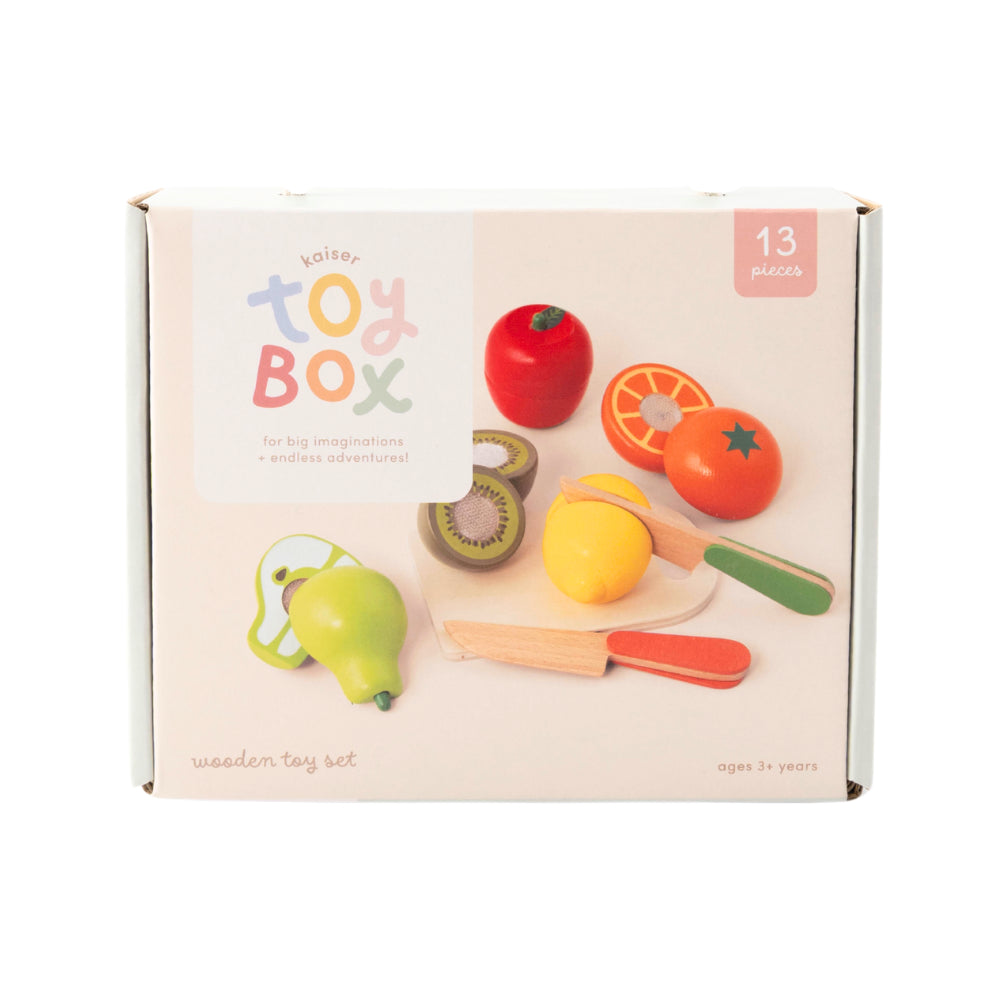 KaiserCraft Toy Box Fruit N Vege lekesett 7 deler tre
