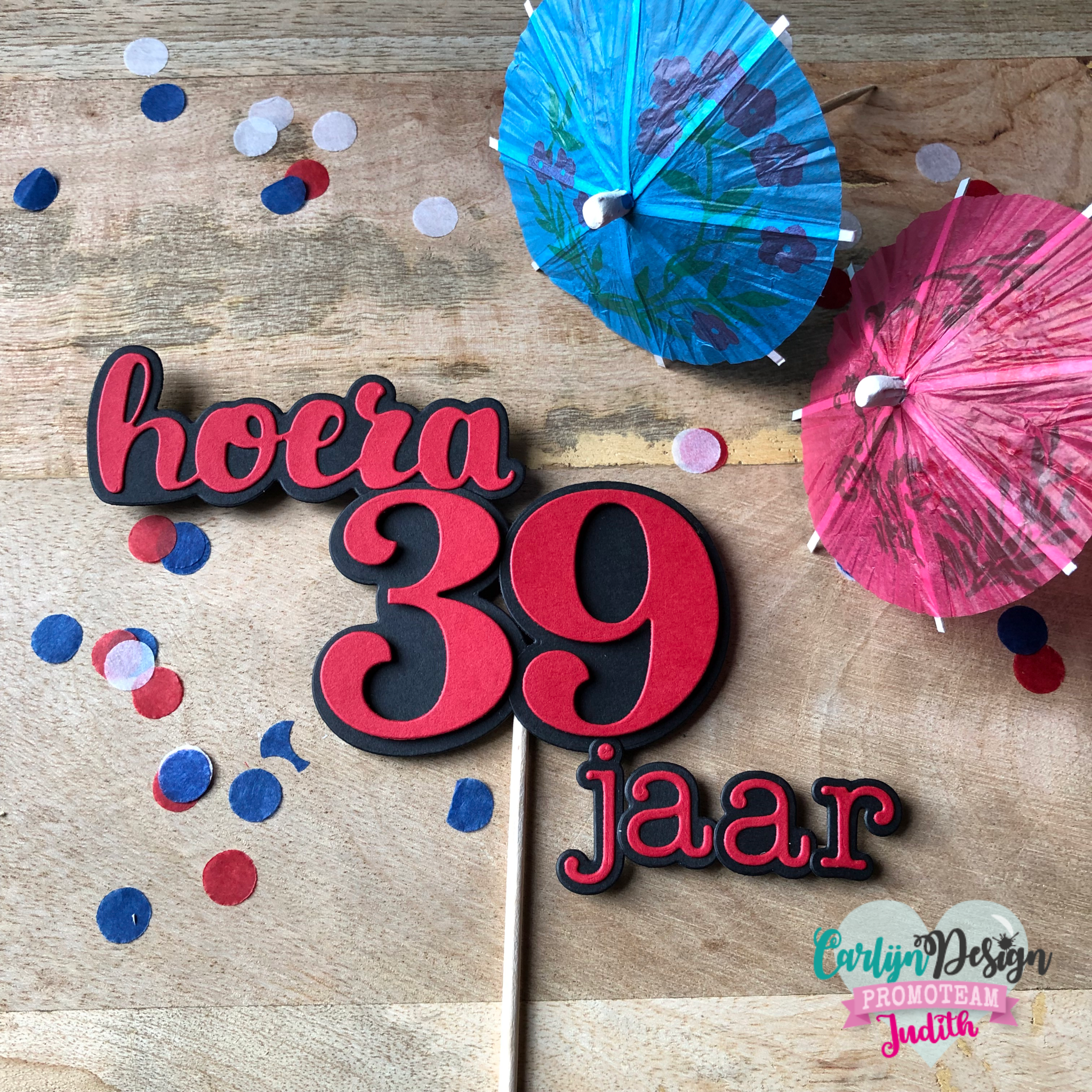 CarlijnDesign CDSN-0218 dies hiep hoera bursdag