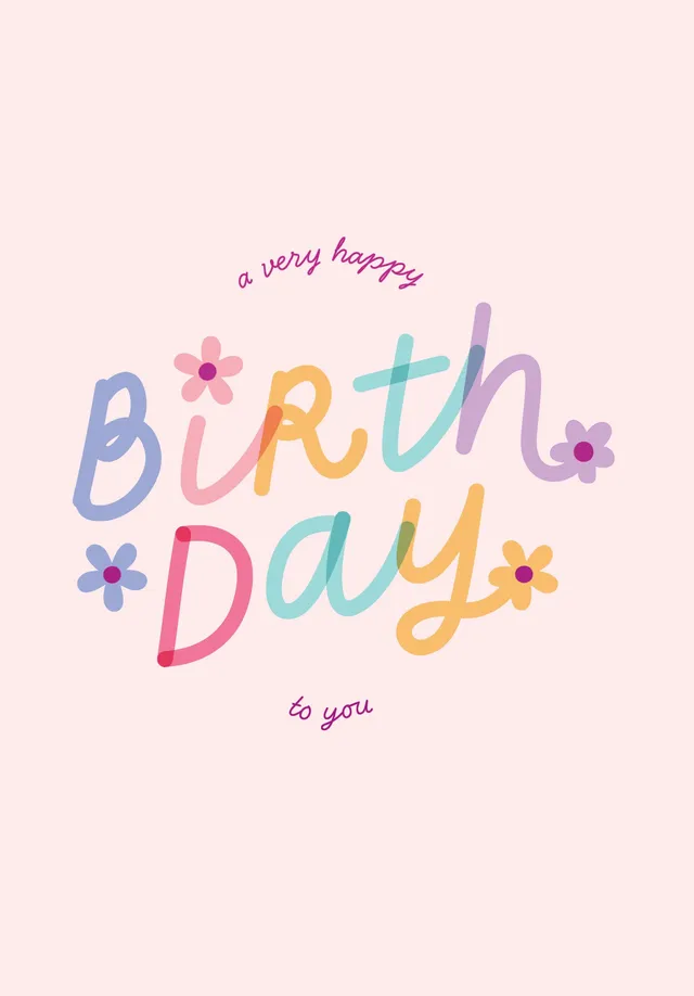 KaiserCraft Good Vibes Happy Birthday gratulasjonskort bursdag