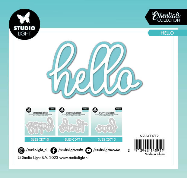 Studio Light Essentials Hello dies 105x100 mm