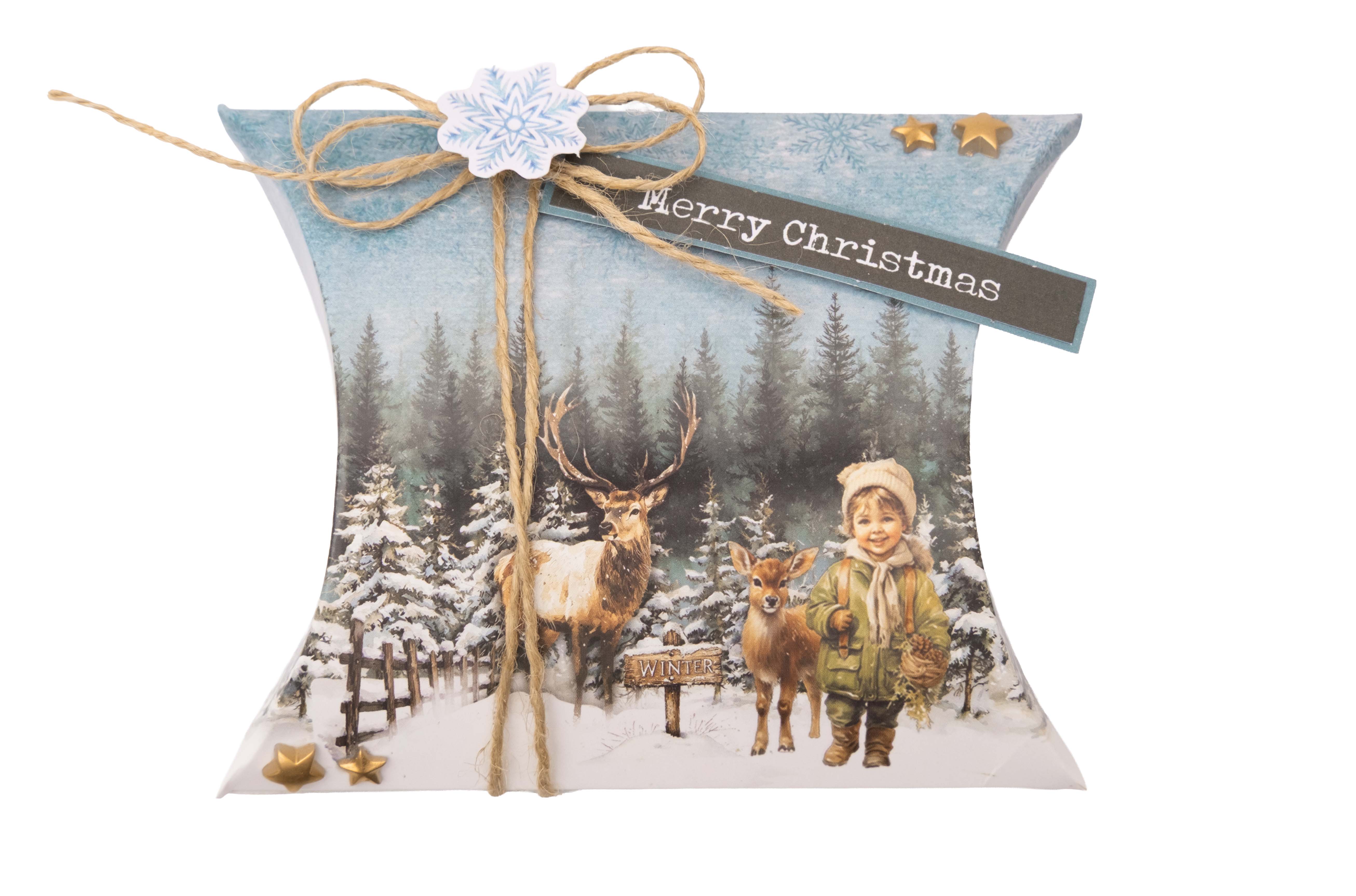 Studio Light Christmas Forest papirblokk pillowbox 18 ark