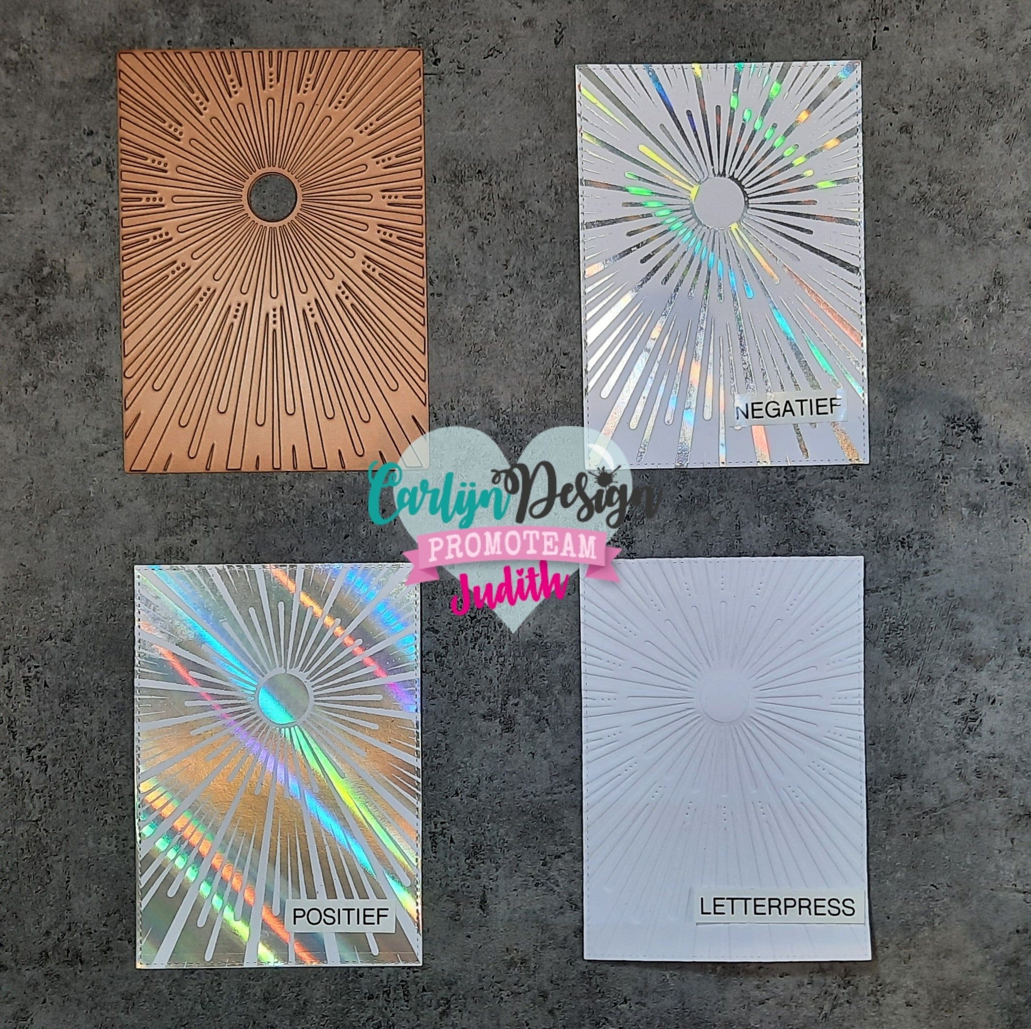 CarlijnDesign CDHF-0019 hot foil Sunburst A6 11x15,3