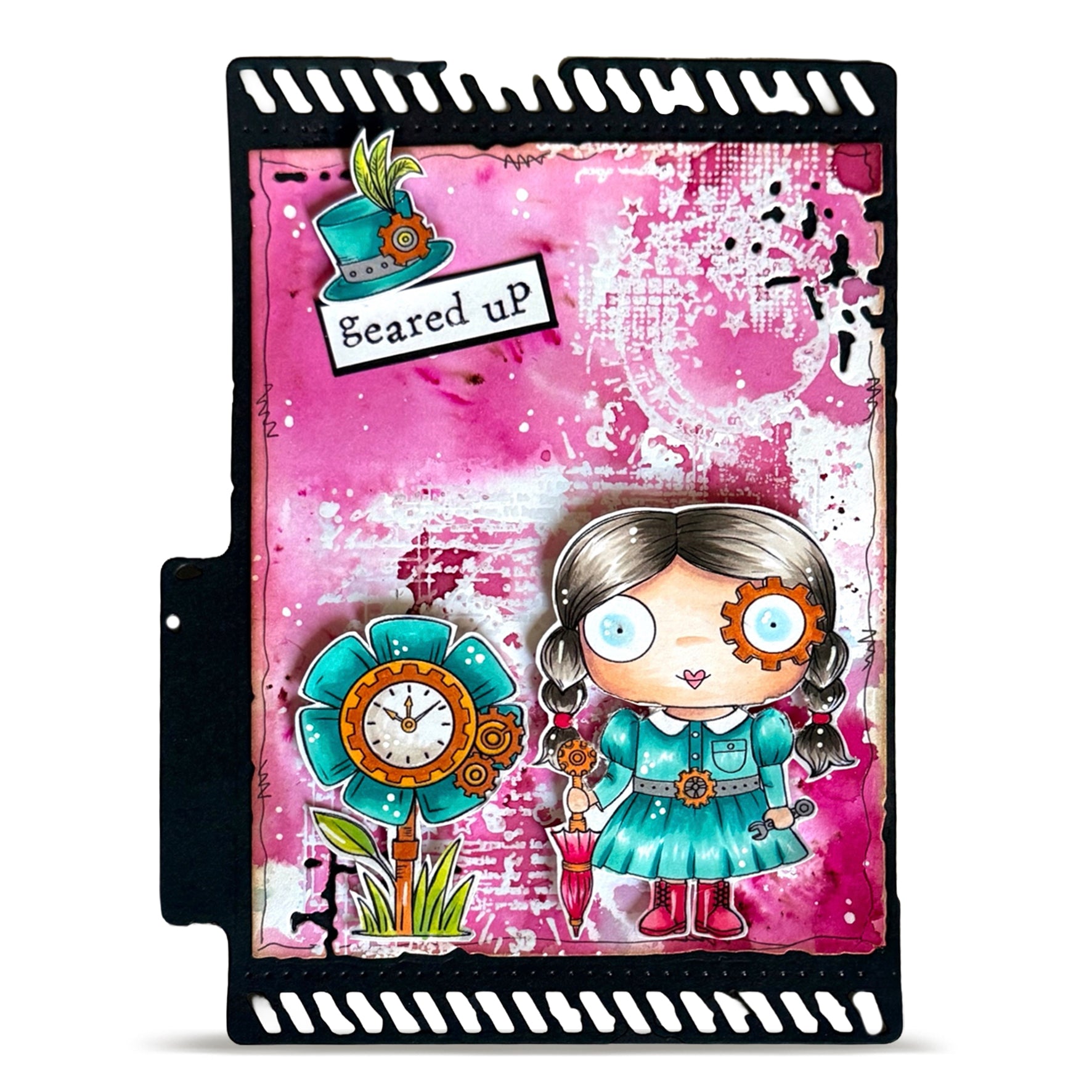 Aall and Create TP-1371 Gear Girl stempelsett A7 dampunk